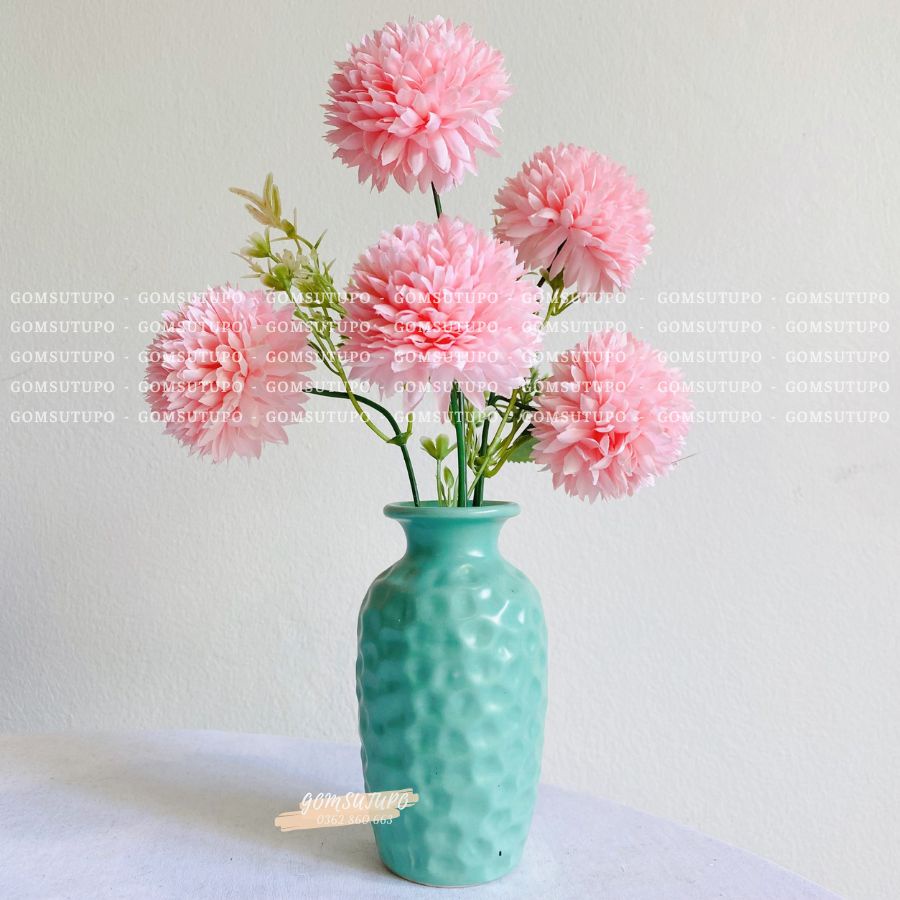 Lọ hoa mini màu Pastel xanh Mint, xanh Dương, Xanh Ngọc decor gomsutupo bình gốm trang trí gốm sứ TUPO Bát Tràng