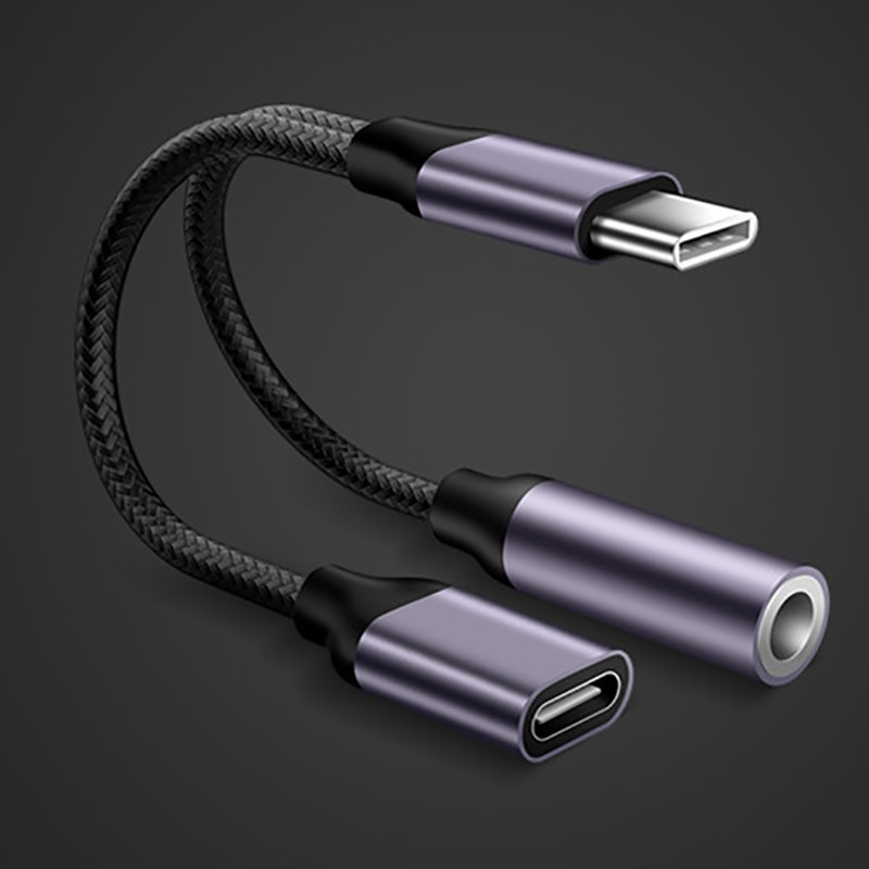 Dây Cáp Chuyển Đổi Âm Thanh Type C Sang 3.5mm 2 Trong 1 Chuyên Dụng
