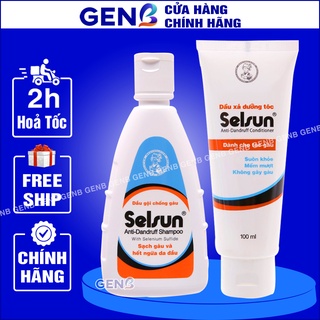 Bộ Dầu Gội Giảm Gàu Selsun 100ml và Dầu Xả Giảm Gàu Selsun - Dầu Gội Đầu Giảm Gàu Selsun Chính Hãng Đủ Mẫu - GENB