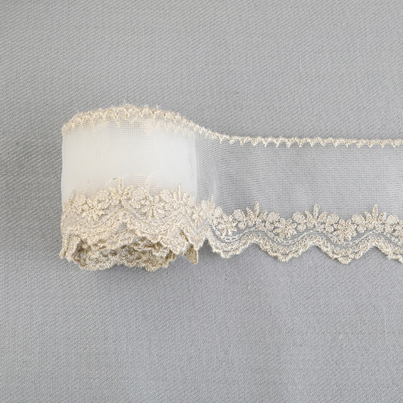 Dây Ren Polyester Bản Rộng Thêu Họa Tiết Xinh Xắn