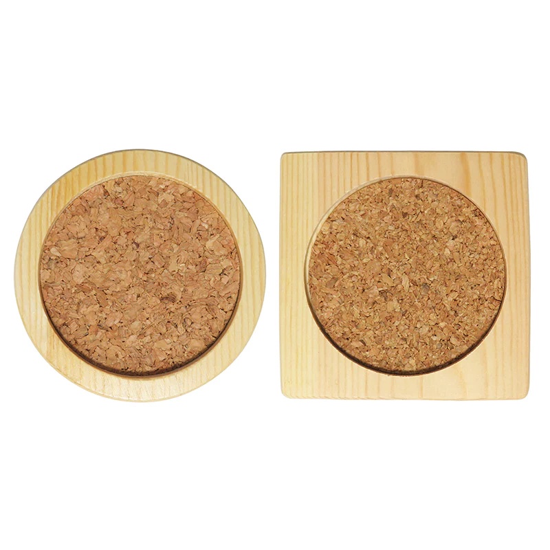 Daiso Tấm Lót Ly Plain Wood Cork Coaster
