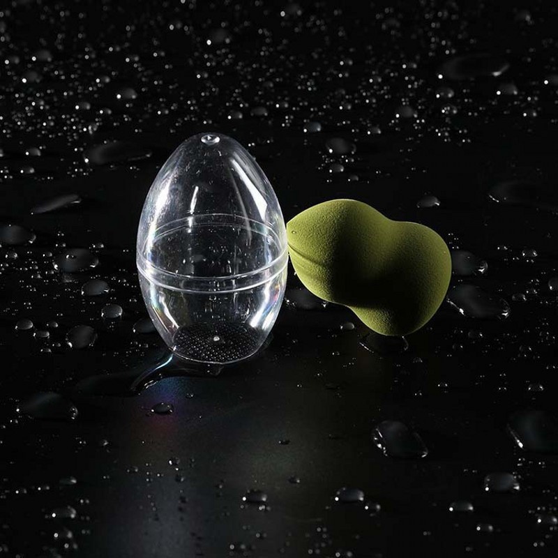 Hộp Đựng Mút Trang Điểm Hình Quả Trứng Trong Suốt Tiện Dụng