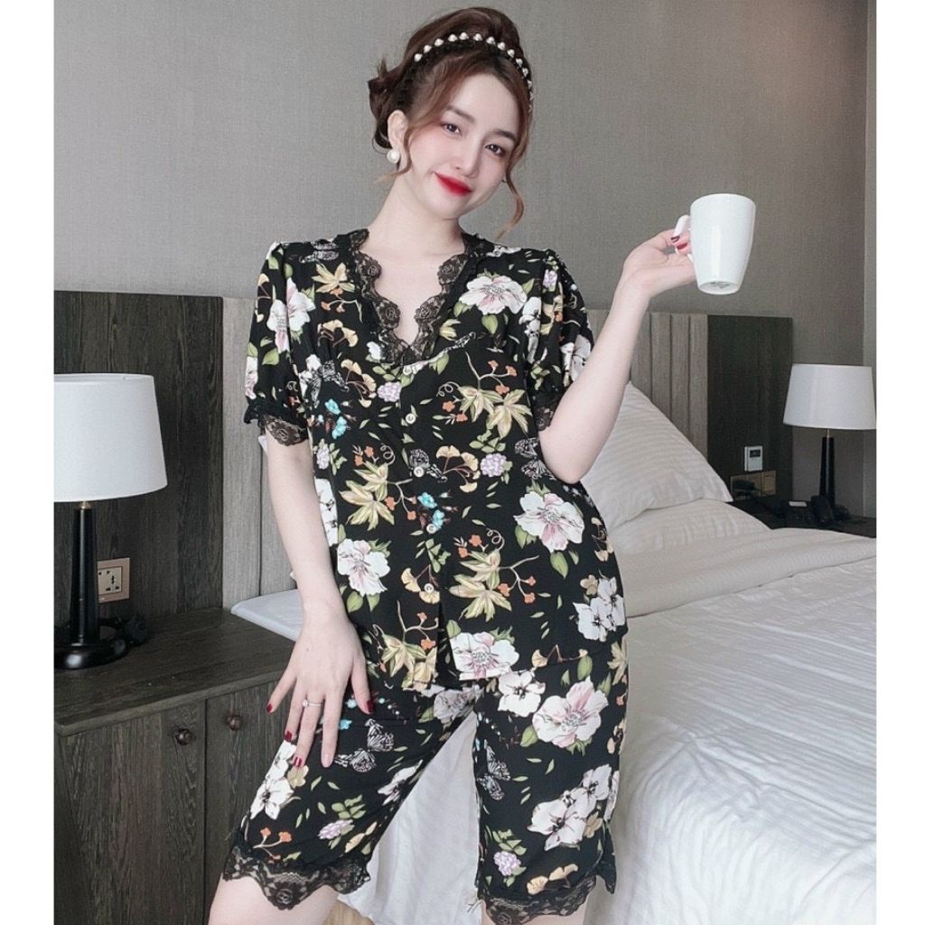 Đồ ngủ Pijama ❣️FREE SHIP❣️Đồ ngủ Nữ Dễ Thương Lụa Cao Cấp mềm mịn &lt; 63Kg