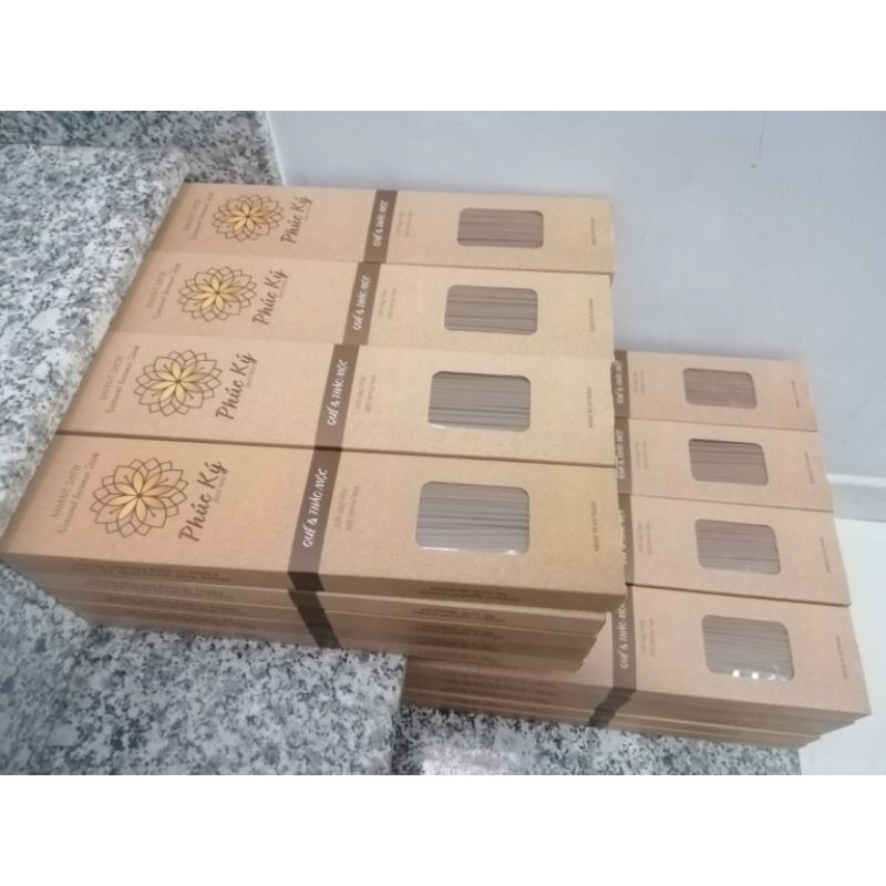 NHANG SẠCH QUẾ VÀ THẢO MỘC PHÚC KÝ 200 CÂY 1 HỘP NHANG XANH SẠCH TỰ NHIÊN KHÔNG HÓA CHẤT