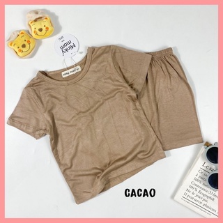 Xả Kho [Minky mom] Bộ Thun Lạnh Cộc Tay Cho Bé Trai Bé Gái 8-27kg -TN-TR01 Màu Trơn Basic Chất Vải Thoáng Mát

