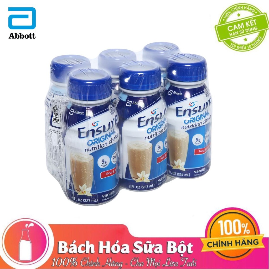 Thùng 24 chai sữa pha sẵn Ensure Original Vanilla 237ml