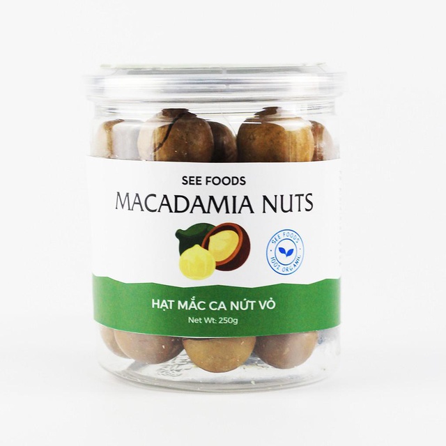 Hạt Macca Úc Nứt Vỏ Hộp 500g Kèm Đồ Khui