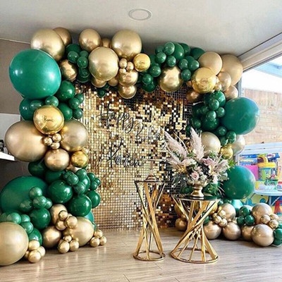 Set 140 Bong Bóng Cao Su Màu Vàng Lá Dùng Trang Trí Tiệc