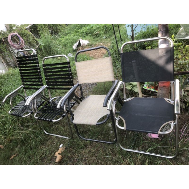 Ghế Cafe xếp Gọn Tay Vịn ( Inox 100% ) Khung Dày Nặng