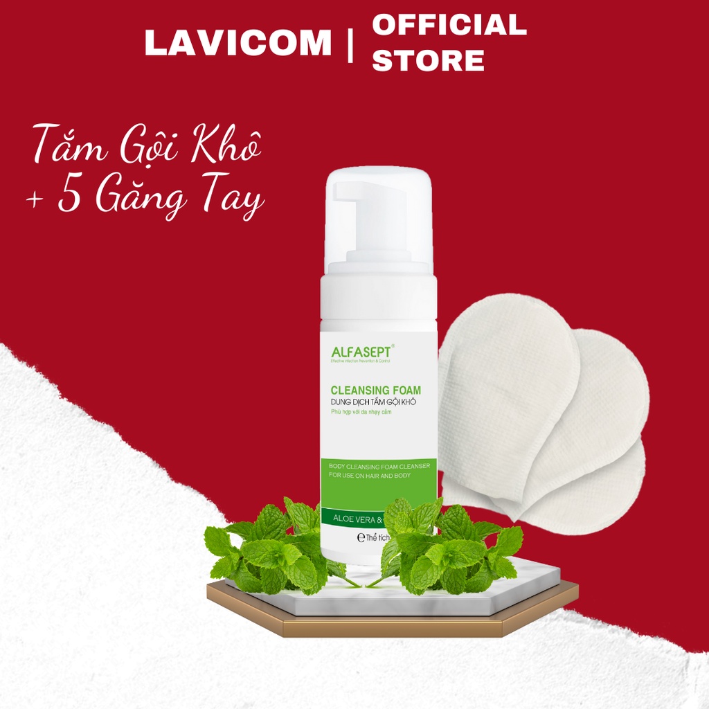 Dung dịch tắm gội khô megasept Cleansing Foam 150ml AF303002
