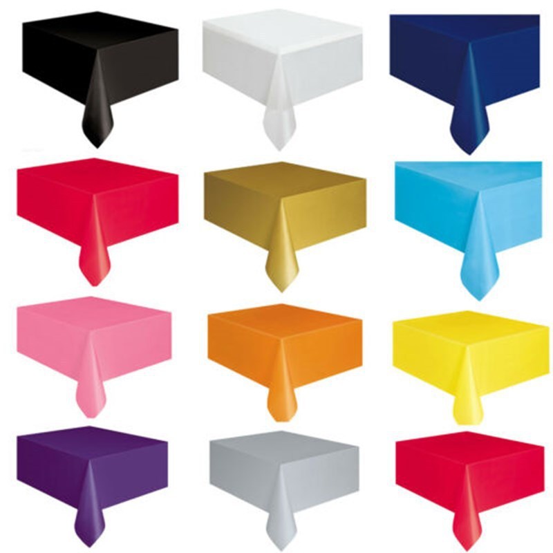 Khăn Trải Bàn Bằng Nhựa Màu Sắc Tinh Khiết Dùng Một Lần Trang Trí Tiệc Sinh Nhật