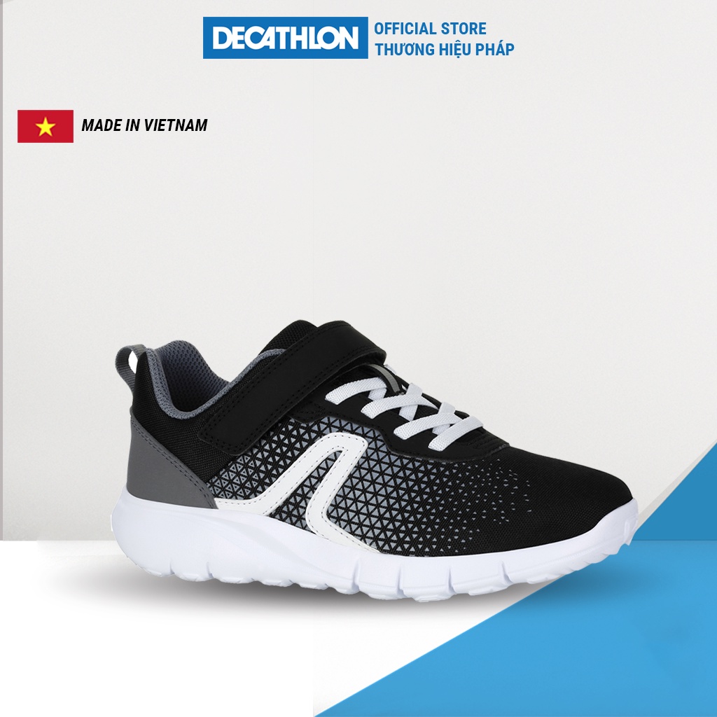 Giày thể thao đi bộ Decathlon NEWFEEL Soft 140 cho trẻ em - Đen/Trắng