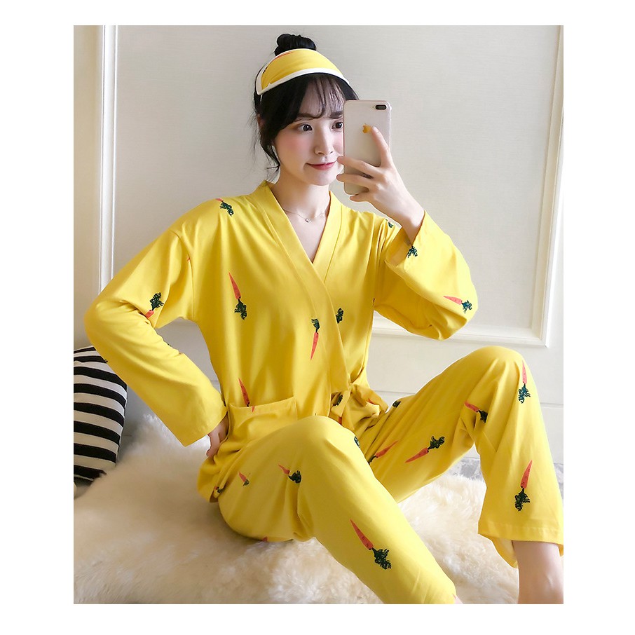 Kimono Nữ Mặc Nhà Cotton 🌱 Áo Choàng Mặc Ngủ 🌱 Áo Khoác Tắm Họa Tiết Xinh Xắn IV055 | BigBuy360 - bigbuy360.vn