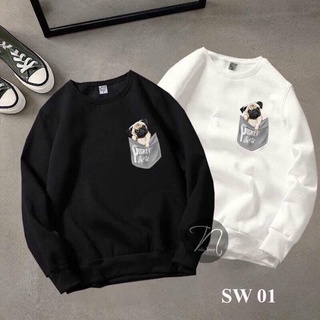 Áo sweater thu đông chất nỉ hình in đẹp