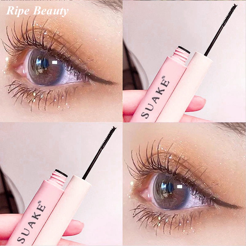 Mascara Suake Hồng Đầu Cọ Mảnh Chuốt Mi Cong Dài Không Thấm Nước Hàng Nội Địa Trung