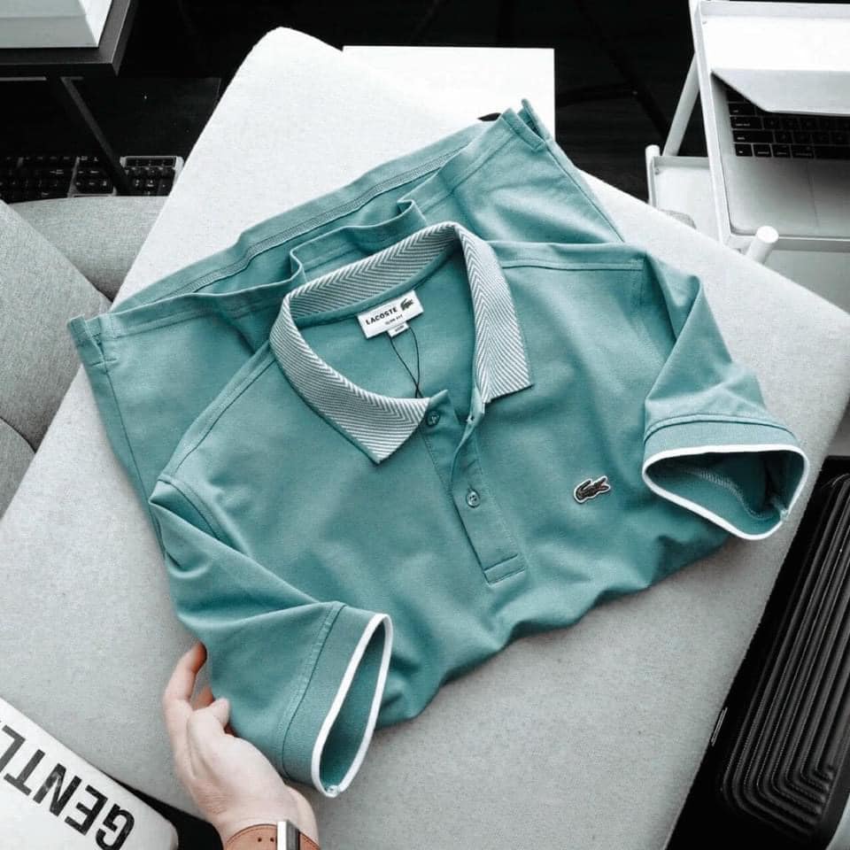 Áo polo nam cổ bẻ mix họa tiết thêu lacos mẫu mới 2022 chất thun cá sấu mềm mịn hàng xuất dư