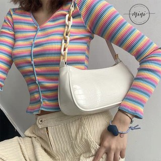 [Bộ Gồm 2 Dây Có Thể Thay Đổi] Túi kẹp nách Lion phối dây xích chất da cao cấp siêu trend 2020