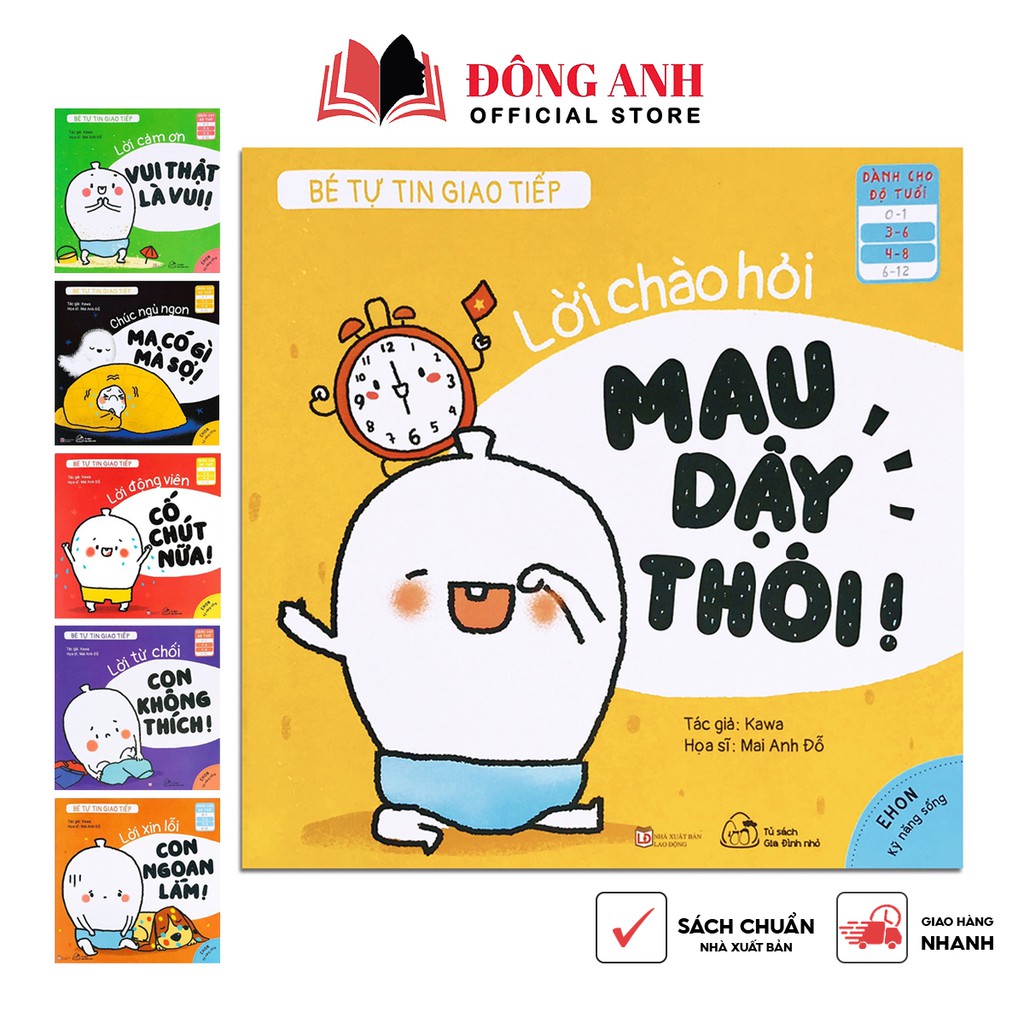 Sách - Combo 6 cuốn Ehon Bé Tự Tin Giao Tiếp dành cho bé từ 3-8 tuổi