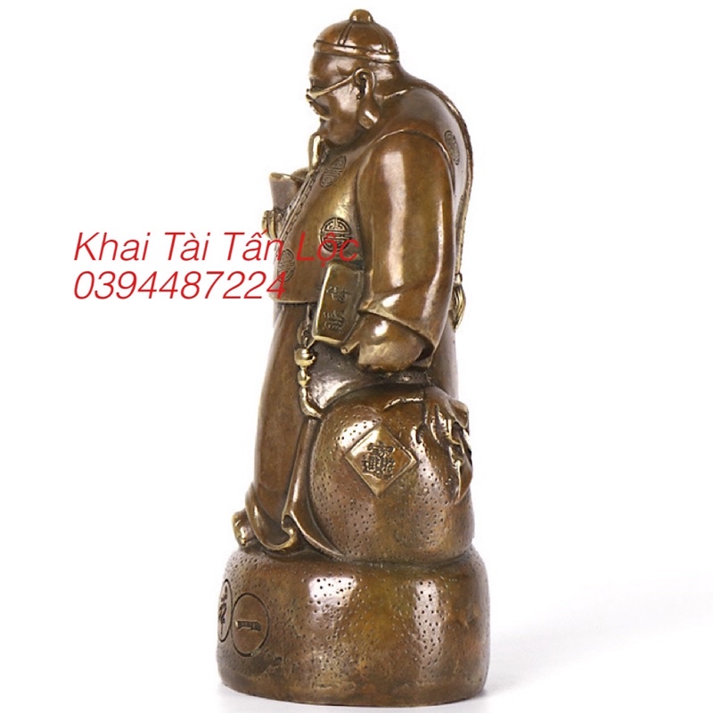 TƯỢNG ÔNG QUẢN GIA QUẢN TÀI BUÔN MAY BÁN ĐẮT ĐỒNG CAO 21cm