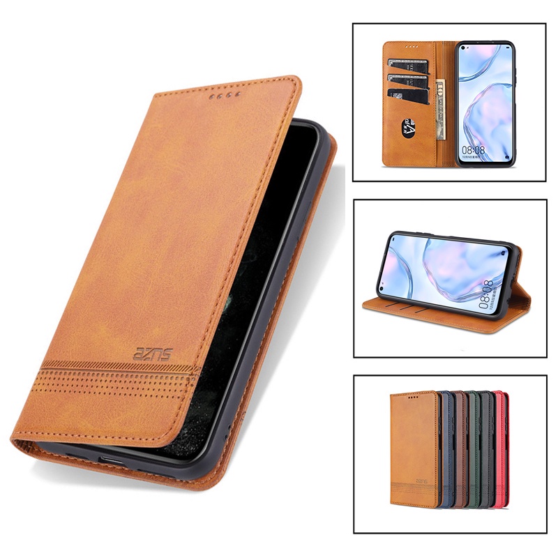 Bao Da Điện Thoại Mềm Nắp Gập Từ Tính Phong Cách Doanh Nhân Cho Oppo A53 A53S A52 A15 A15S A32 Vỏ