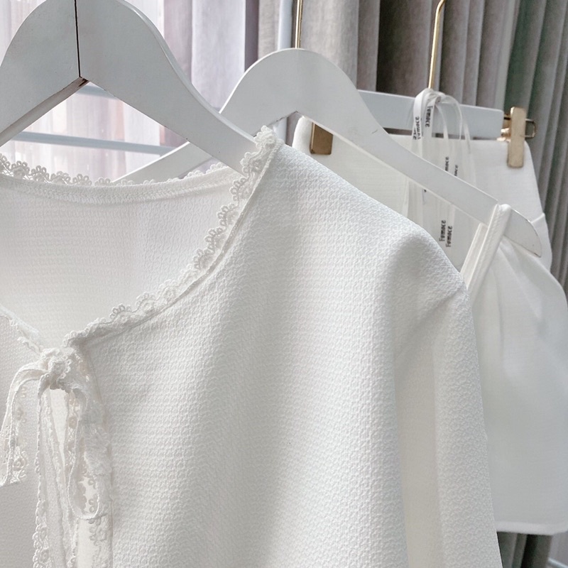 [THIẾT KẾ CAO CẤP] Set dạ 3 món trắng tiểu thư,Set dạ tweed tinh khôi trẻ trung Tết 2022 Ảnh thật | BigBuy360 - bigbuy360.vn