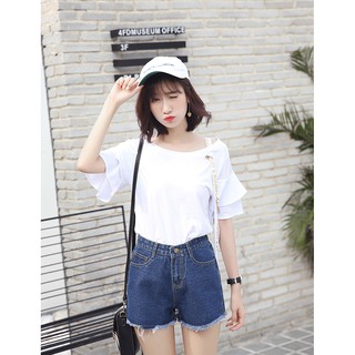 Quần SHORT JEAN NỮ lưng cao co giãn (40-65KG)
