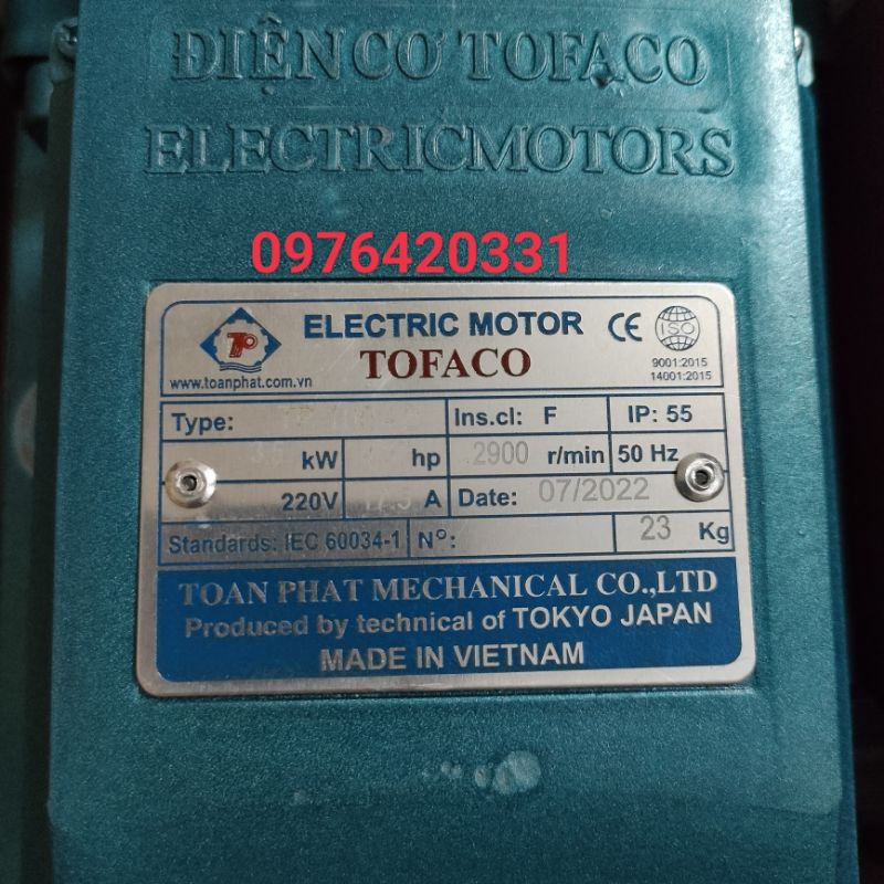 Động Cơ Điện,  Mô Tơ Toàn Phát 3,5KW 1490r/min