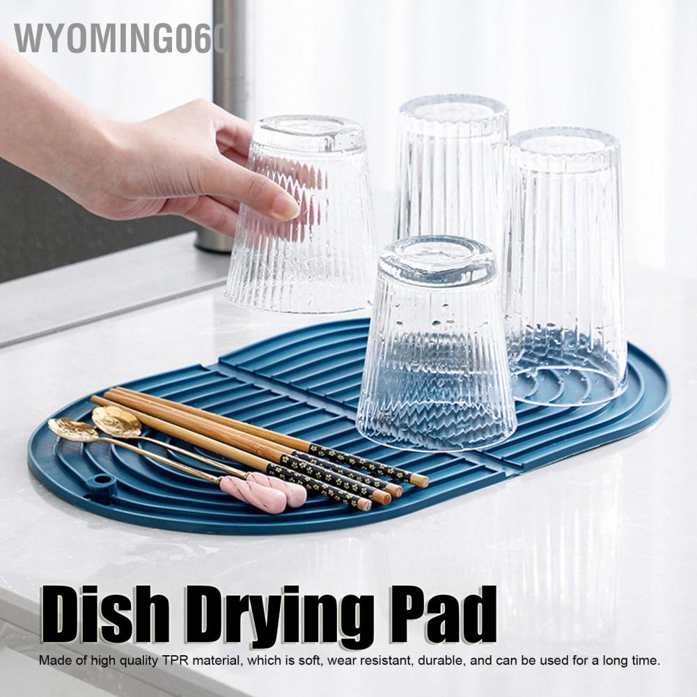 Wyoming060 Multifunctional Dish Drying Mat Foldable Pad Heat Insulation Cup Pot for Kitchen