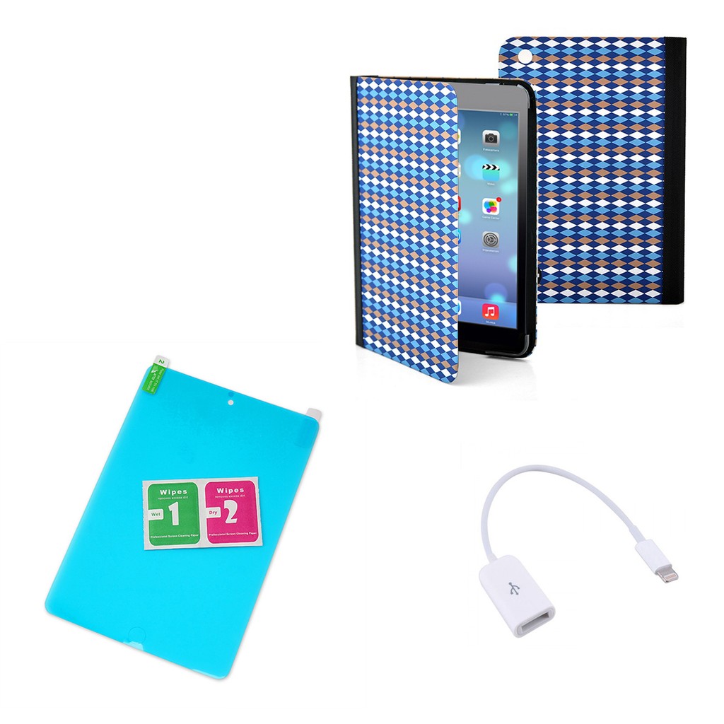 Smart case Ozaki ipad mini 123 + cáp otg + dán nano