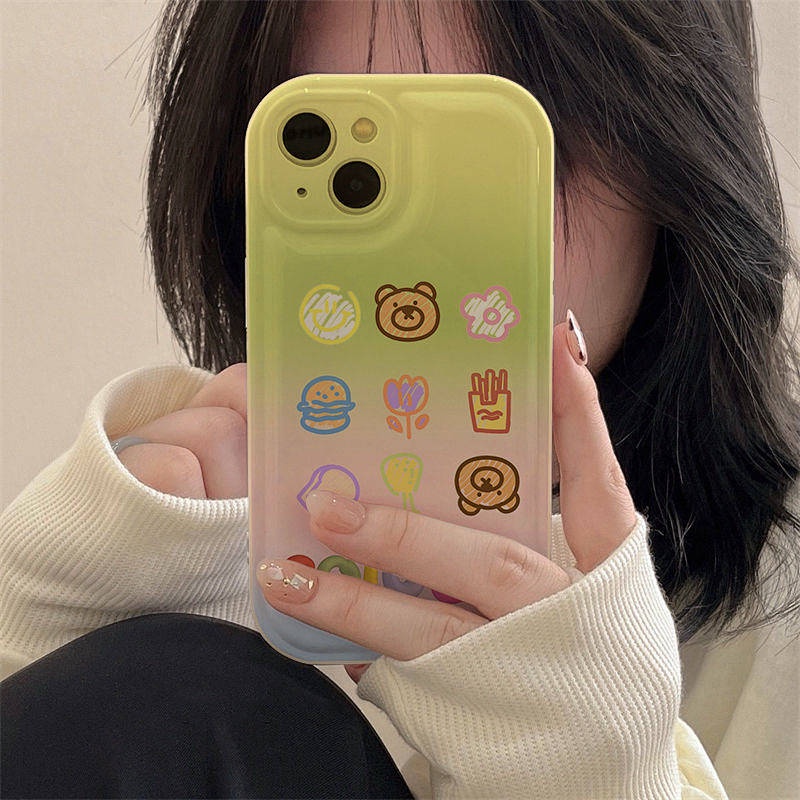 For Iphone13 Mobile Phone Shell for iPhone 11/12Promax New Cartoon Xsmax/XR Illustration 7P/8P yp1g