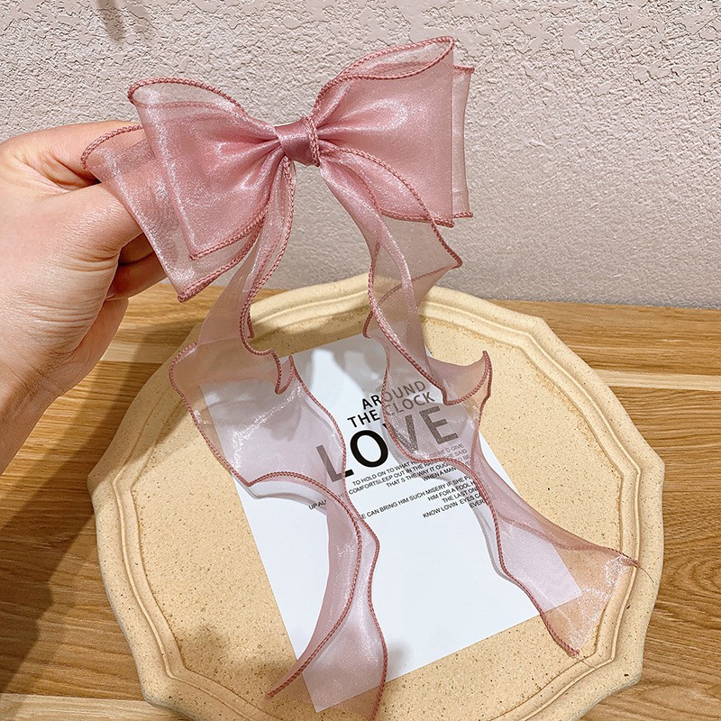 Kẹp tóc đính nơ lớn kiểu dáng Hàn Quốc xinh xắn cho bé gái