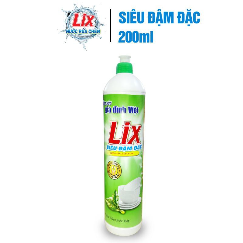 Nước Rửa Chén LIX 200ml Siêu Đậm Đặc Trà Xanh