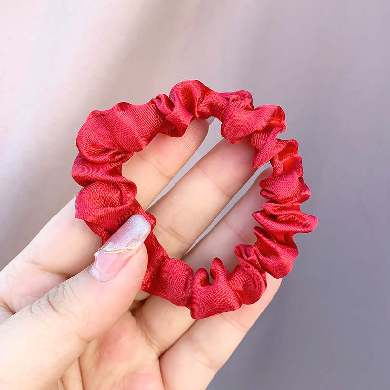 Small Satin Scrunchie Hair Ties,Cute Silk Hair Scrunchie Elastic Hairbands