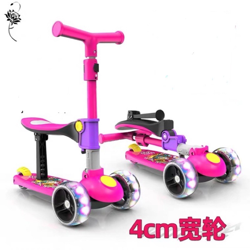 [Thanh lý ] Xe scooter vừa làm xe chòi chân 2 in 1 có đèn. Freeship