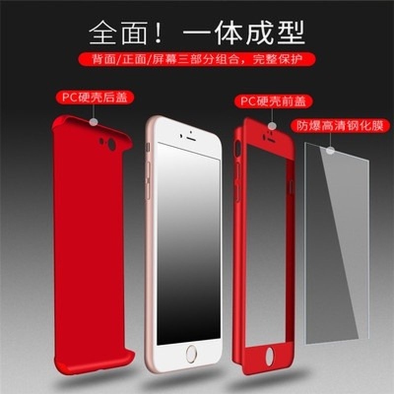 Ốp Điện Thoại Kính Cường Lực Hai Mặt Bảo Vệ 360 Độ Cho iPhone 5 5S 6 6S 7 8 Plus 6Plus 6sPlus 7Plus 8Plus X XS XR XSMAX