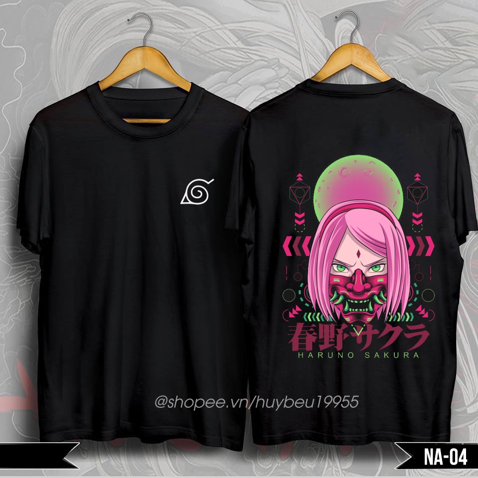 Áo thun Naruto, áo thun Itachi Kakashi vải thun cotton 4 chiều phong cách Onimask cực ngầu