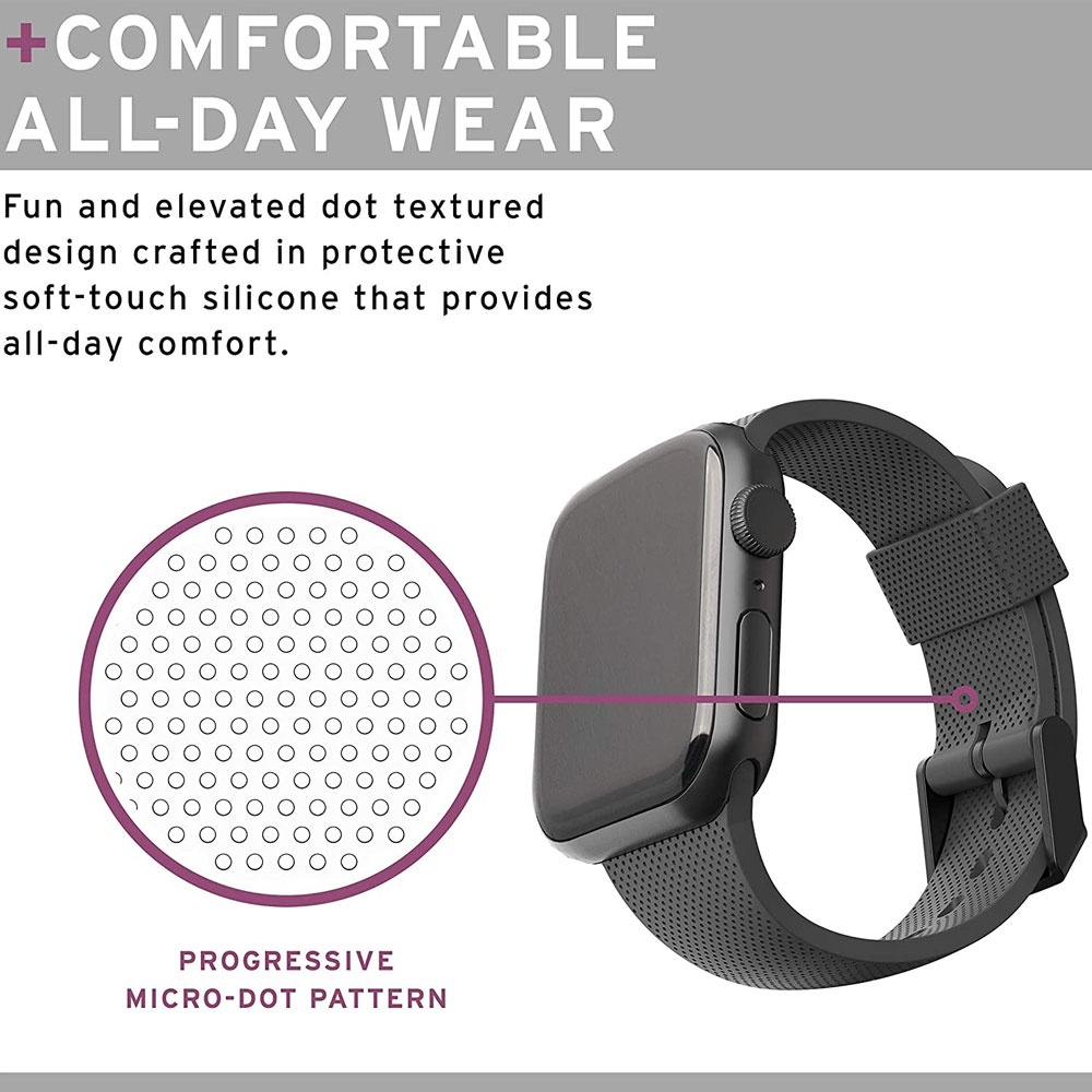 Dây đeo silicon mềm thích hợp cho đồng hồ thông minh Apple Watch SE 44mm 42mm iWatch Series 6/5/4/3/2/1 tiện dụng