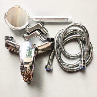 Trọn bộ vòi sen tắm nóng lạnh to to - củ sen + dây sen + tay sen tăng áp