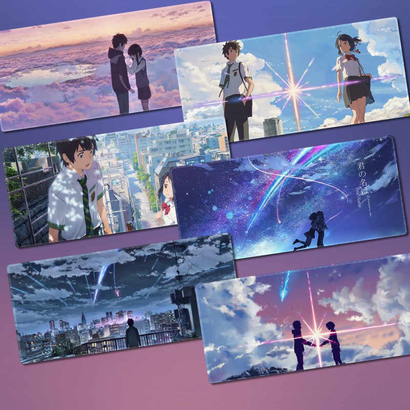 Tấm Lót Chuột Và Bàn Phím Máy Tính Cỡ Lớn In Hình Anime Your Name Chất Lượng Cao