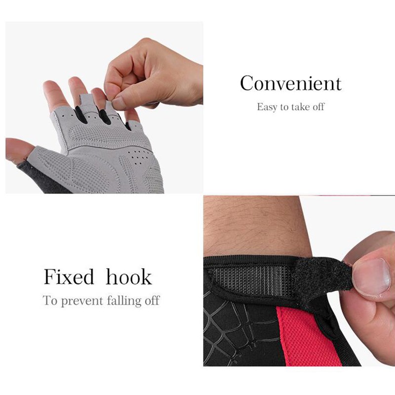 Rockbros Đôi Găng Tay Thể Thao Hở Ngón Thoáng Khí Dành Cho Đi Xe Đạp