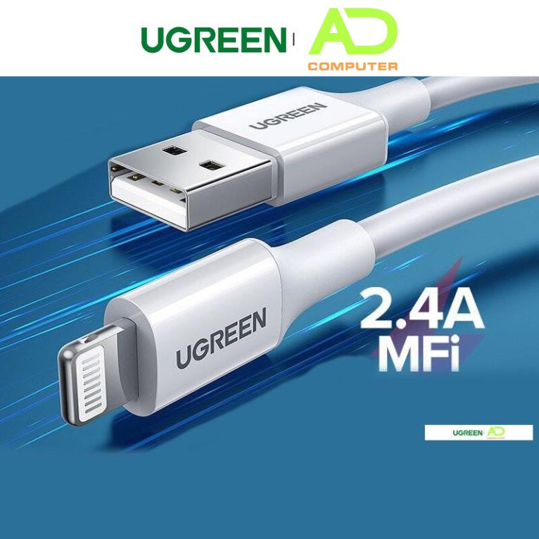 Cáp sạc nhanh dòng 2.4A cổng cho / chuẩn MFi dài 0.25-2m UGREEN US291