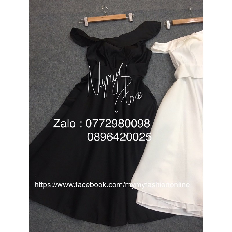 KÈM ẢNH/VIDEO THẬT - Đầm xoè lệch vai bèo xéo eo SIÊU XINH -MS184V- Size M/L đến 57kg | BigBuy360 - bigbuy360.vn