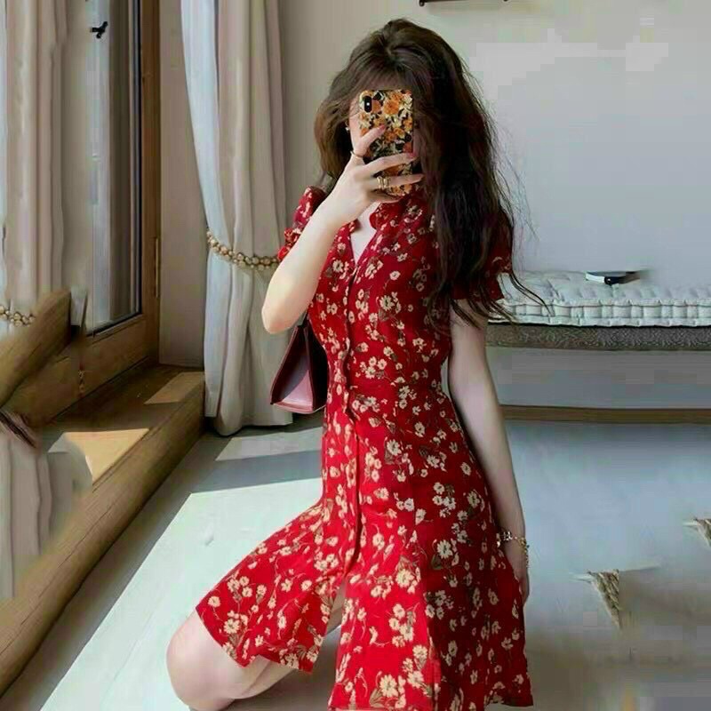 Đầm ulzzang hoa xinh xắn 🔔KÈM ẢNH THẬT🔔