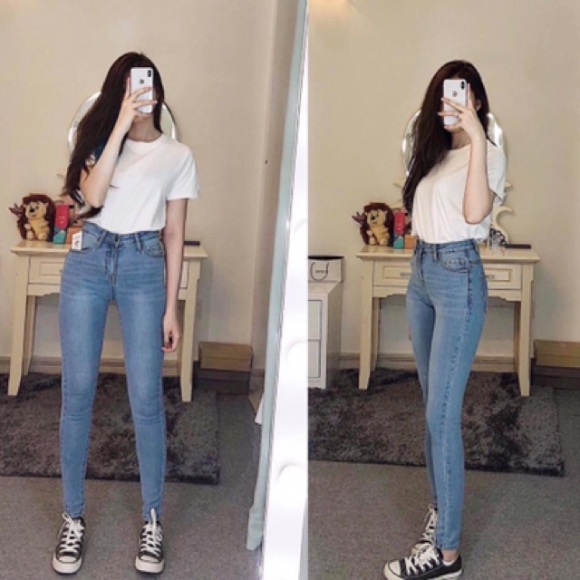 Quần Jeans Skinny Trơn Basic VNXK Móm Store [Hình Thật 100%]