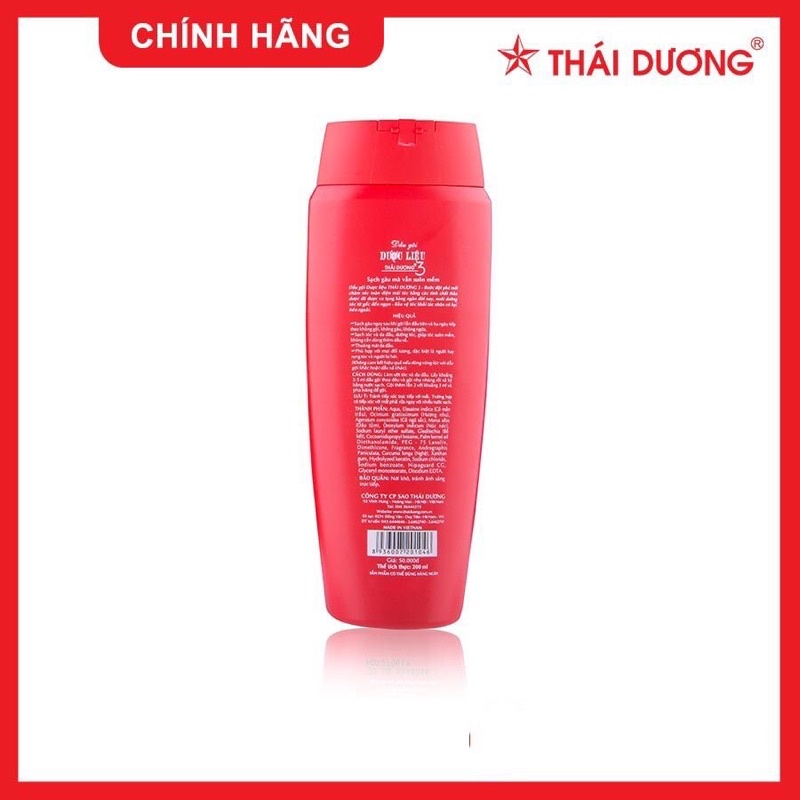 Dầu gội dược liệu Thái Dương 3 hương nước hoa 200ml