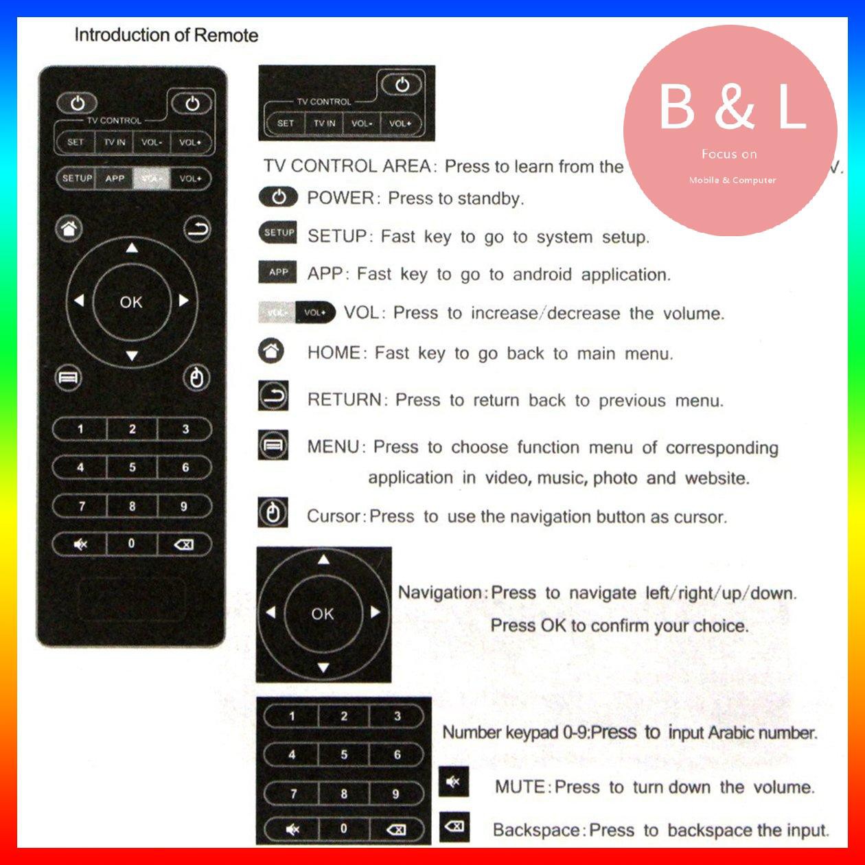 Remote Tv Thông Minh T95M T95N Mxq Mxq-Pro Set-Top