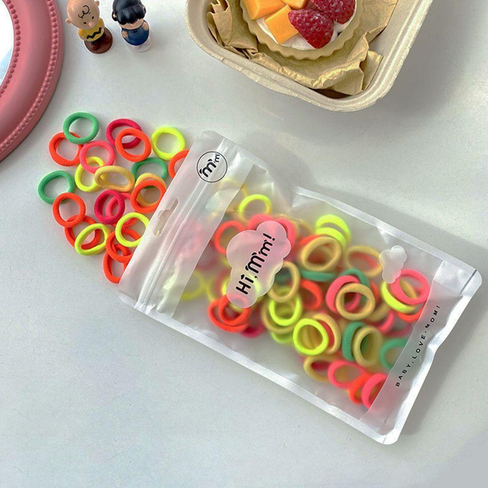 VANES1 Dây Buộc Tóc Cao Su Nylon Màu Trơn Co Giãn Thời Trang Thu Đông Dành Cho Nữ