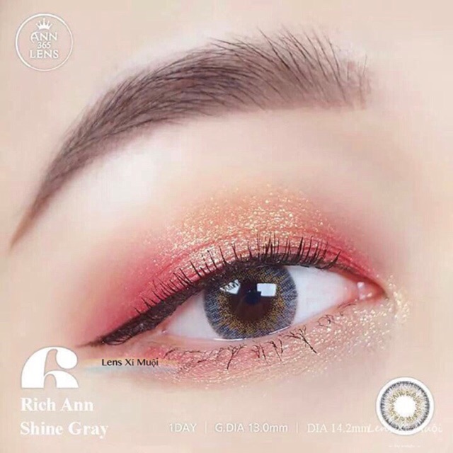 Lens Hàn 1 ngày Ann Shine Gray có độ từ 0-6 độ