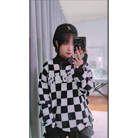 Áo len caro style hiphop 3 màu đen đỏ xanh unisex nam nữ