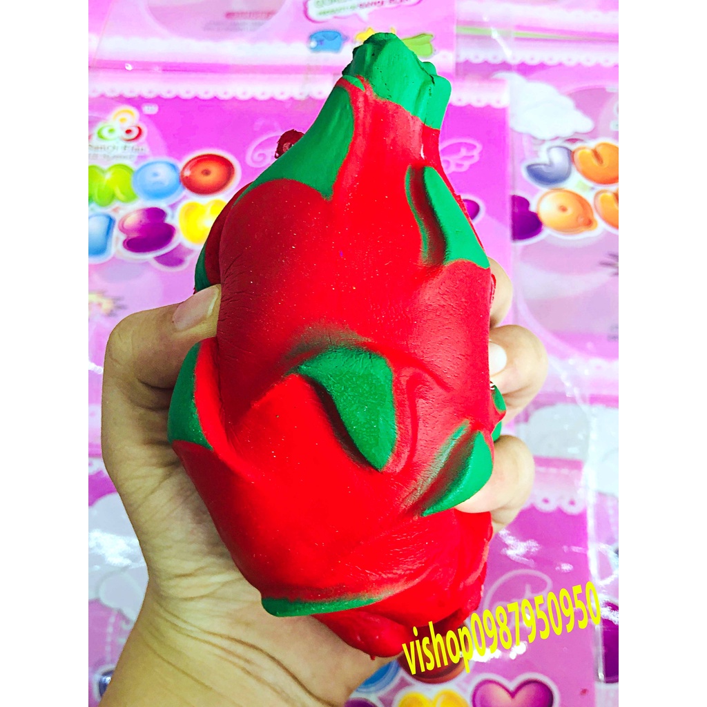Squishy Lớn JUMBO Hình QUẢ THANH LONG Đồ Chơi Xốp Giảm Stress Hình mềm mịn dễ Thương đàn hồi Cho Bé